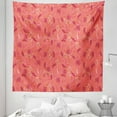 thumbnail image 1 of Asian Tapestry, Renewal of the World Exotic Blossoms Pattern Orderly Repeated Illustration, Fabric Wall Hanging Decor for Bedroom Living Room Dorm, 5 Sizes, Coral and Raspberry, by Ambesonne, 1 of 1