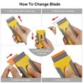 thumbnail image 5 of Glass & Ceramic Hob Scraper Knife Cleaner & 12 Pcs Spare Replacement Cleaning Tool For Scraping Labels, Decals, Stickers, Caulk, Paint From Glass, Stovetop, Subfloor, 5 of 5