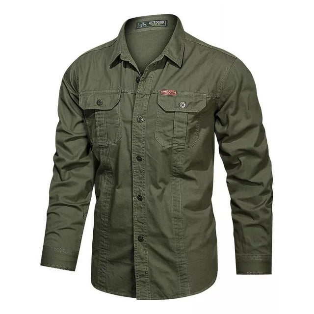 Camisa Casual Cómoda De Trabajo Al Aire Libre Para Hombre