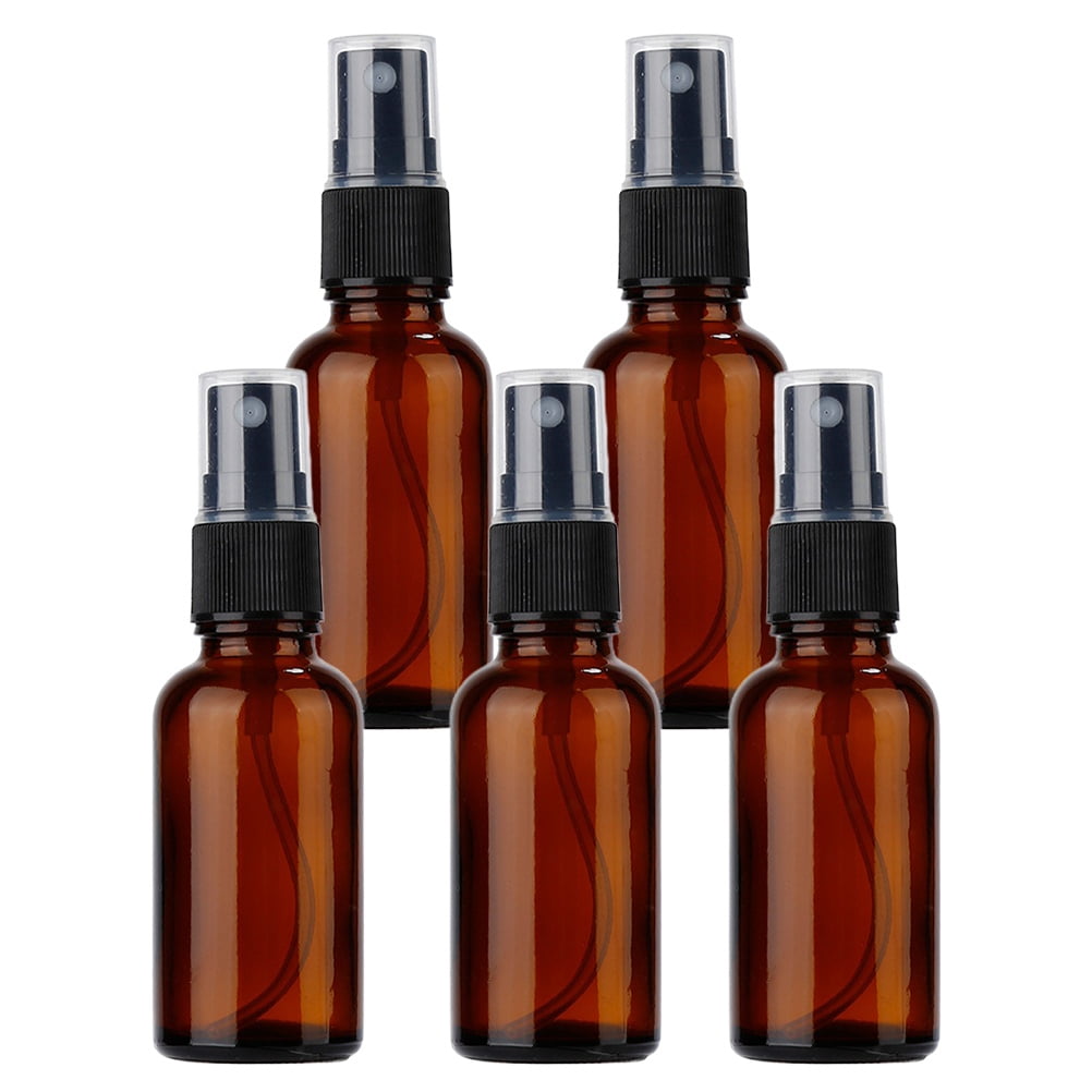 Worgeous  10 Pcs Spray Bottle Press Pump Small Travel Containers Brown