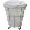 Better Homes and Gardens Square Caged Hamper, Nickel/White