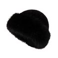 thumbnail image 5 of freneci Cossack Hat Russian Hat Women Thick Winter Faux Hat for Hiking Motorbike Black, 5 of 8