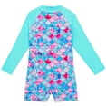 thumbnail image 3 of GYRATEDREAM Girls One Piece Swimsuits Long Sleeve Rash Guard for Kids Girls UPF 50+ Sun Protection Zipper Bathing Suit Surfing Swimwear, 6-7 Years, 3 of 9