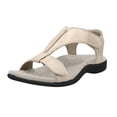 thumbnail image 2 of longantii Orthopedic Casual Sandals for Women Slip on Non Slip Arch Support Summer Flat Sandals Wide Walking Shoes 2026 New Comfort Orthopedic Shoes Beige, 2 of 3