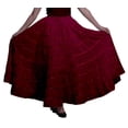 thumbnail image 1 of Phagun Vêtements Indiens pour Femmes Jupe Longue Décontractée Bordeaux Maxi Vêtements d'Été-18, 1 of 6