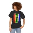 thumbnail image 2 of DJH Apparel | Jesus Saves Christian Unisex Cotton T-shirt, 2 of 7