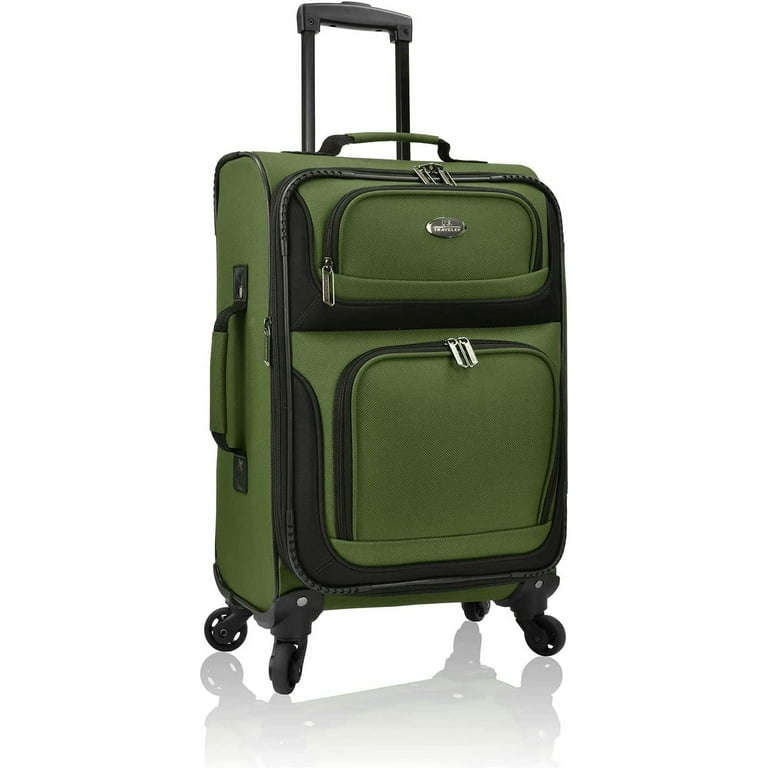 Traveler Rio 2-Piece Expandable Carry-on Luggage Set, Green