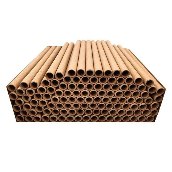 AukBeeFun 120 Pcs Cardboard Mason Bee Tubes for Bees Houses and Nests
