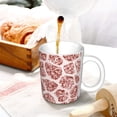 thumbnail image 3 of Yiaed Rose Gold Abstract Spots Print Ceramics Coffee,Large Handle Design,Extra Large Tea and Coffee Cup for Office and Home Mugs, 3 of 6