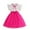 Hot Pink, variant on Summer Dresses for Girls Fashion Fly Sleeve Crewneck Mini Sundress Cute A Line Princess Dress with Bowknot Size 3-10