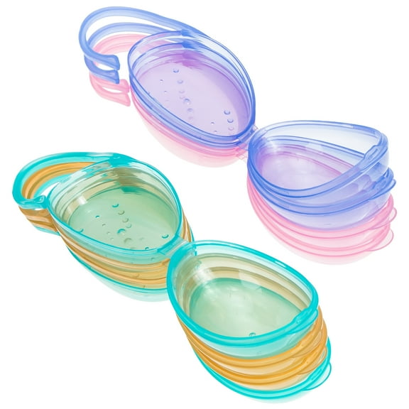 Raindrops  8 Pcs Plastic Pacifier Holder -proof Case Cup Dryer Baby Miss