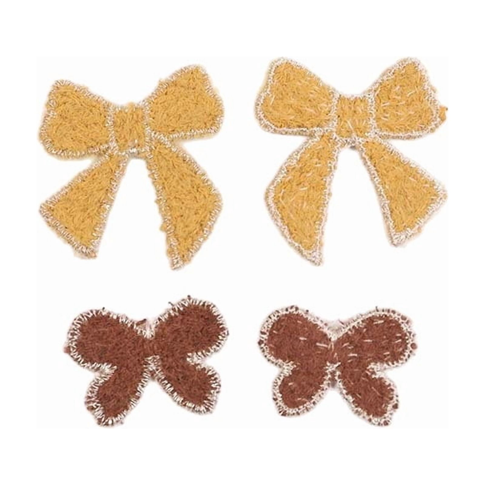 14pcs cute backpack dress decorative accessories clothing patch stickers sweet and versatile bow embroidered cloth stickers