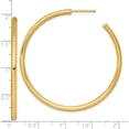 thumbnail image 3 of 14K Yellow Gold Gorgeous, Sleek 50 Mm Polished 2.5 X 50Mm Tube C-Hoop Post Earrings, 3 of 3