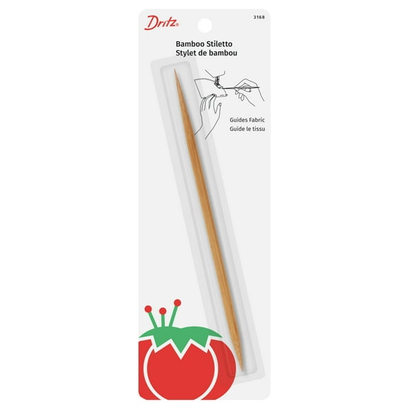 Dritz Bamboo Quilting Stiletto with Sharp Tips, 1 Count