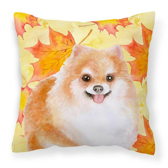 Pomeranian No. 2 Fall Fabric Decorative Pillow