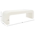 thumbnail image 3 of SAFAVIEH Couture Caralynn Solid Faux Lamb Wool Modern Bench, White, 3 of 12