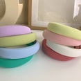 thumbnail image 2 of Diadema de ala ancha con esponja de color puro y dulce estilo Mori para mujer, accesorios para el cabello para lavarse la cara de forma sencilla, 2 of 6