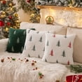 thumbnail image 6 of Christmas Tree Green Throw Pillow Covers 20x20, Soft Faux Fur Embroidered Throw Pillows for Couch Sofa Cushion Covers Holiday Home Decor, 6 of 6