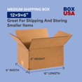 thumbnail image 2 of Cajas de envío BOX USA pequeñas de 12 x 9 x 6 cm, paquete de 100, 2 of 4