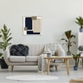 thumbnail image 3 of Stupell Industries Tan Overlapping Squares Abstract Painting White Framed Art Print Wall Art, 24 x 24, 3 of 9