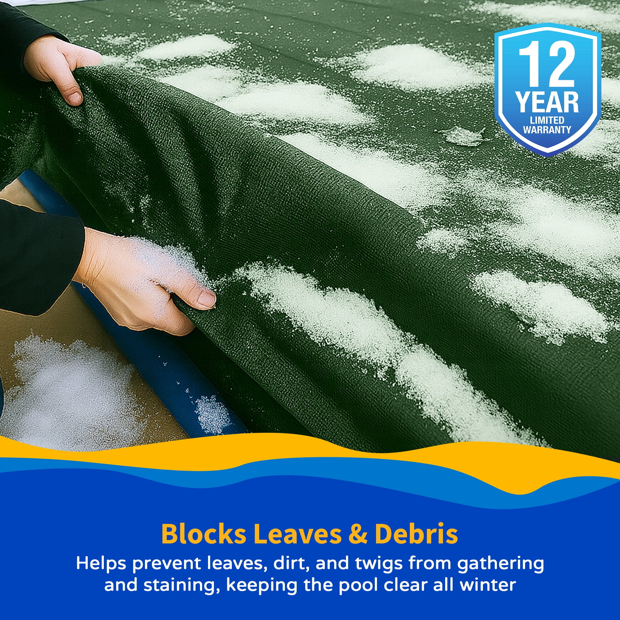 Blue Wave 25' x 45' 12-Year Rectangular In Ground Pool Winter Cover