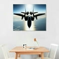 thumbnail image 2 of Nawypu Military Jet Flight Flying F-14 Tomcat Fighter Airplane Plane Aircraft Navy Aviation Defense USA Poster Art Canvas Print Wall Decor Room Living Room Bathroom Kitchen Decor Gift, 2 of 6
