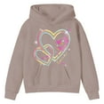thumbnail image 3 of CAIXIA Girls Hoodie Sweatshirt for Kids and Teens, Long Sleeve Pullover Top with Pocket,10-Khaki, 3 of 4