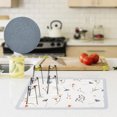 thumbnail image 4 of PEONAVET Dish Drying Mat for Kitchen Countertop 15.7x11.8IN,Absorbent Suede Dish Pad with Non-slip Rubber Backeds,Hide Stain Dish Rack Mat, 4 of 8