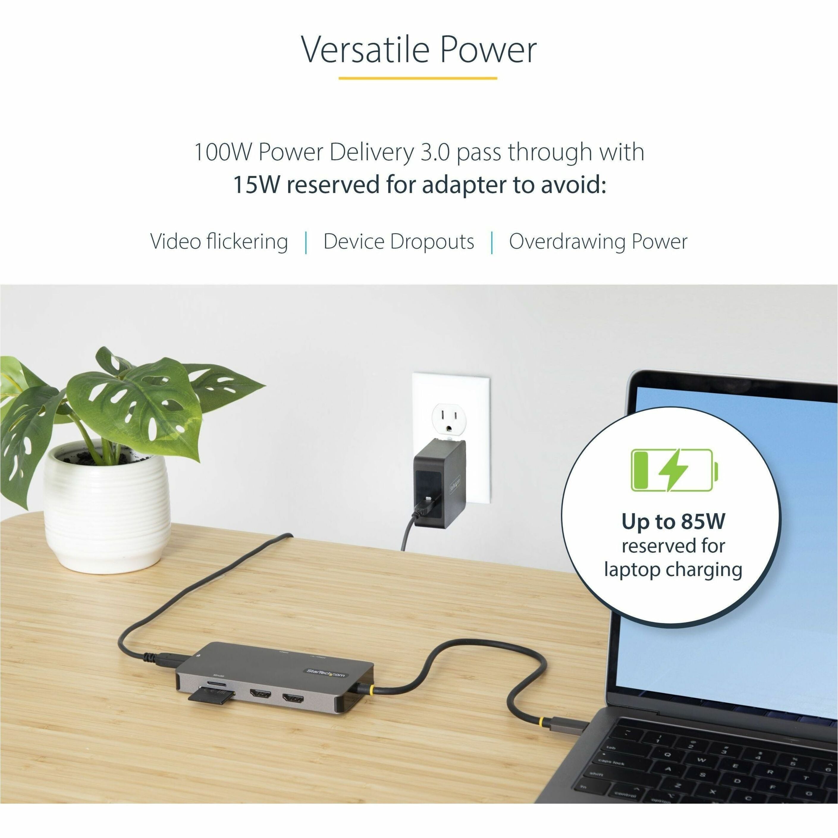 StarTech.com USB C Multiport Adapter, Dual HDMI, 4K 60Hz, 2x 5Gbps USB-A 3.1 Hub, 100W Power Delivery, GbE, SD/MicroSD, USB C Mini Dock