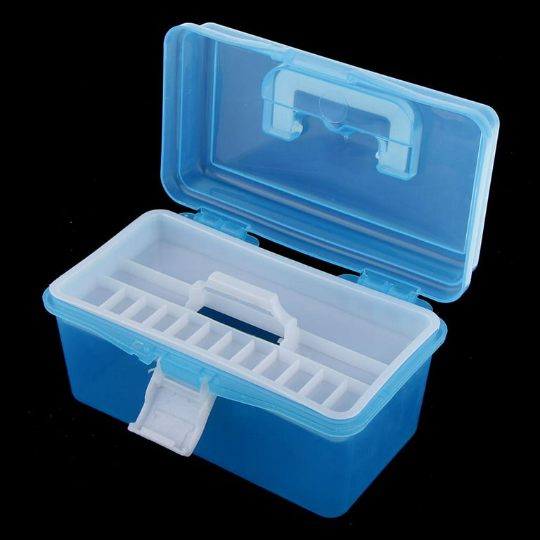 Clear Art Supply Craft Storage Tool Box Container Case with