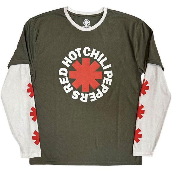 Red Hot Chili Peppers Adult Classic Asterisk Layered Long-Sleeved T-Shirt