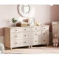thumbnail image 2 of Farmhouse Dresser for Bedroom with 3 Drawers, Mid Century Modern Kids Dressers with Wood Closet Storage Organizer, Small Dressers for Nursery, Hallway, Living Room, Beige, 2 of 7