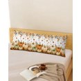 thumbnail image 2 of Pumpkins Fall Long Body Pillow Cover 20x60 Inch, Thanksgiving Eucalyptus Leaves Harvest Maple Decorative Pillowcase with Zipper, Microfiber Soft Breathable Long Pillowcases for Women, 2 of 9