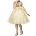 thumbnail image 2 of Splozh Girls Fancy Dress 4-9 Years Kids Girls Floral Bridesmaid Pageant Gown Birthday Party Wedding Dress,Rose Gold,5-6 Years, 2 of 8
