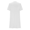 thumbnail image 7 of Oplxuo Summer Dresses for Women Ruffle Short Sleeve V Neck Casual Shift Dress with Pockets, 7 of 7