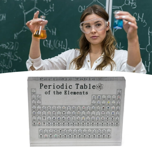 Tabla Periódica De Elementos Químicos, Herramienta De Enseñanza Práctica De Tabla Periódica De Acrílico Transparente Para Laboratorio