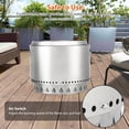 thumbnail image 2 of Danolapsi 20.5 Inch Smokeless Fire Pit with Air Switch, Portable Outdoor Stainless Steel Firepit with Removable Ash Pan, Wood Burning Stove for Outside Camping Backyard Patio Bonfire, 360° Wide Warm, 2 of 7