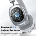 thumbnail image 2 of VEATOOL Audífonos Bluetooth Sobre Oreja,65H,Bajos 90%,4 Mic Cancelación Ruido,Baja Latencia,Plata, 2 of 7