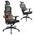 thumbnail image 5 of NEWTRAL High Back Ergonomic Office Mesh Desk Chair with Armrest & Tiltable Lumbar Support, 300lb Loading Capacity, Black, 5 of 9