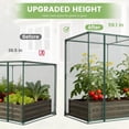 thumbnail image 3 of Galvanized Raised Garden Bed,Crop Cage,Plant Protection Net Tent Kit,Metal Planter Box Bottomless Planting Vegetables for Garden, 3 of 8