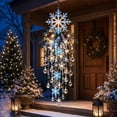 thumbnail image 5 of Crystal Cascade Christmas Light, Hanging Snowflake & Crystal LED Porch Decor, Christmas Hanging Decoration, for Porch & Window, Crystal Pendant(A), 5 of 7