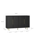 thumbnail image 4 of Tcbosik Sideboard Buffet Cabinet with Storage, 57" Kitchen Storage Cabinet with Adjustable Shelves & 4 Doors, Credenza Cupboard, Console Table for Hallway Entryway Living Room Dining Room, Black, 4 of 10