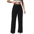 thumbnail image 3 of TaTaai Women's Solid Color Corduroy Sweatpants Elastic Waist Long Trousers with Pockets Casual Loose Sport Pants for Daily Outdoor Wear Gift, 3 of 9