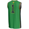 thumbnail image 3 of Youth GameDay Greats #1 Green Notre Dame Fighting Irish Lightweight Basketball Jersey, 3 of 4
