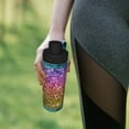 thumbnail image 6 of Daiia Glitter Rainbow Printed 18 OZ Sports Insulated Kettle Drinking Cup Water Bottle Stainless Steel Kettle Portable Cup For Gym, 6 of 7