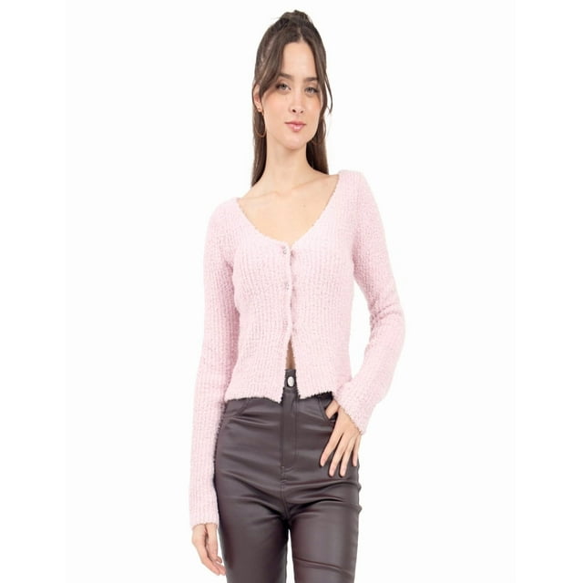 Sueter Quarry Slim Fit Cardigan con Botones Para Mujer