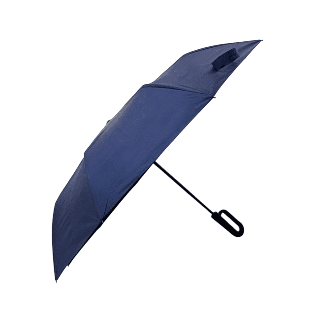 Sombrilla Paraguas Mango De Clip Portátil Plegable Waterprof azul marino Chico