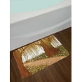thumbnail image 2 of Willow Tree Bath Mat, Romantic Cartoon Illustration of Weeping Braches Wild Tiny Flowers and Grasses, Plush Bathroom Decor Mat with Non Slip Backing, 29.5" X 17.5", Multicolor, by Ambesonne, 2 of 2