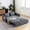 Grey, variant on 3-in-1 Corduroy Sleeper with High - quality Backrest / Rock in Comfort