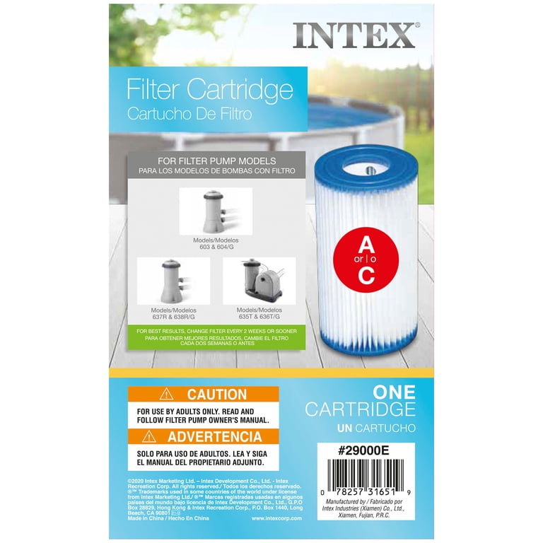 Intex 15ft Prism Round Above Ground Outdoor Pool Set with Ladder